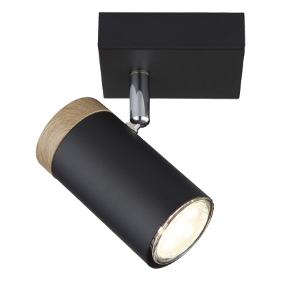 Bright Star S412/1 Black & Wood Spotlight