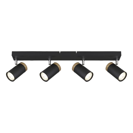 Bright Star S412/4 Black & Wood Spotlight