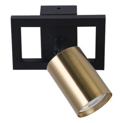 Bright Star S414/1 Black & Satin Brass Spotlight