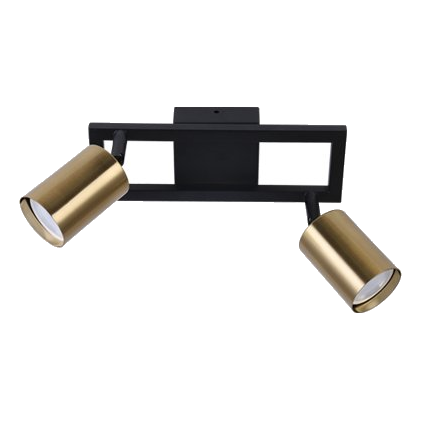 Bright Star S414/2 Black & Satin Brass Spotlight