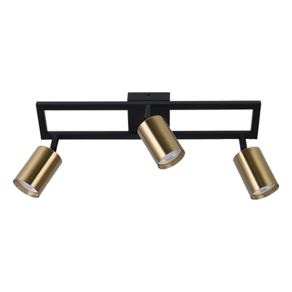 Bright Star S414/3 Black & Satin Brass Spotlight