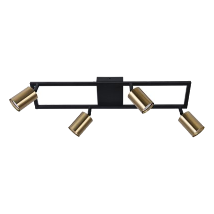Bright Star S414/4 Black & Satin Brass Spotlight