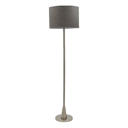 Bright Star Sl037 Satin Chrome & Grey Floor Lamp