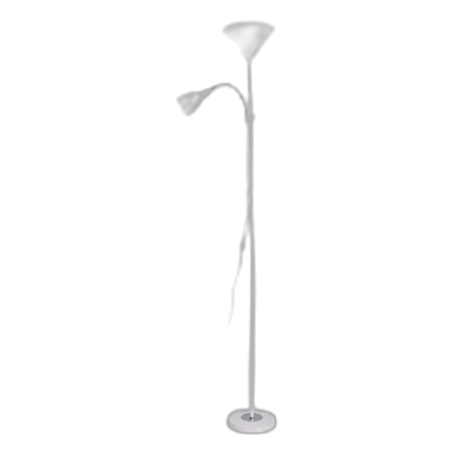 Bright Star Sl087 White Polished Chrome Standing Floor Lamp