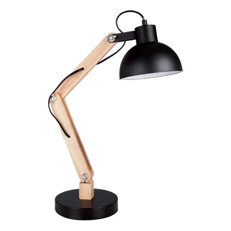 Bright Star Tl143 Black & Wood Table Lamp