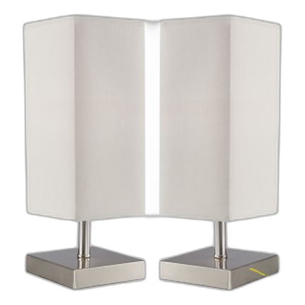 Bright Star Tl196 Satin Table Lamp, Twin Set
