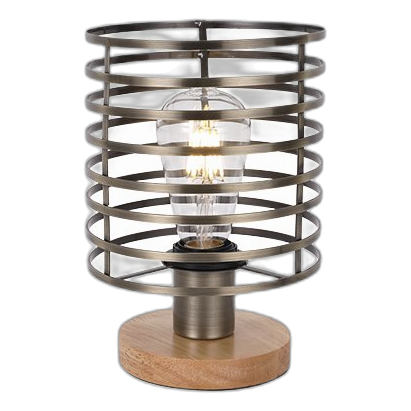 Bright Star Tl676 Wood & Metal Table Lamp