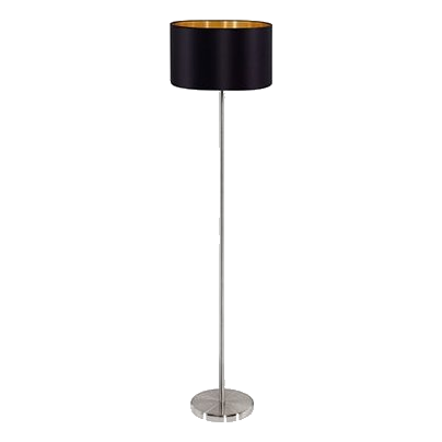 Eurolux Fl206Bg Maserlo Black & Chrome Lamp