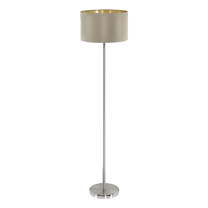 Eurolux Fl206Tg Maserlo Taupe & Chrome Lamp