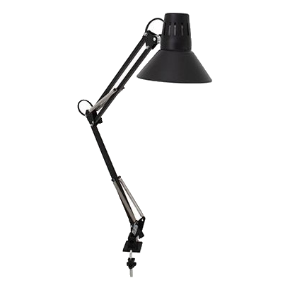 Eurolux T20B Black Adjustable Desk Clamp Lamp