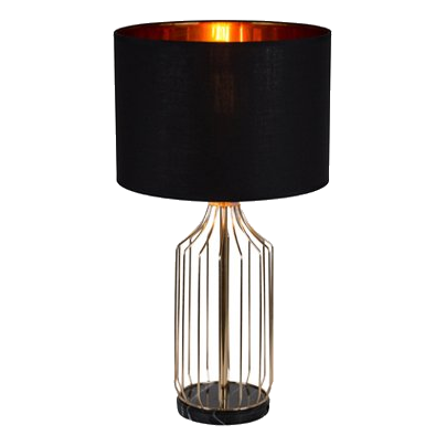 EUROLUX T557 SINATRA 330mm BRASS & BLACK TABLE LAMP