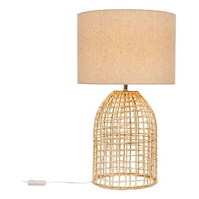Eurolux T654N Zanie Nal Nature Woven Rattan Table Lamp