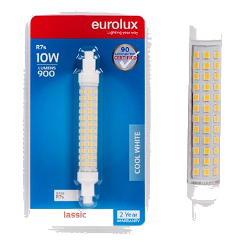 Eurolux 10W Cool White R7S Led Globe – 118Mm