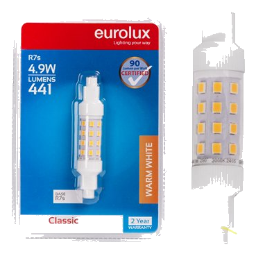 Eurolux 5W Warm White R7S Led Globe – 78Mm