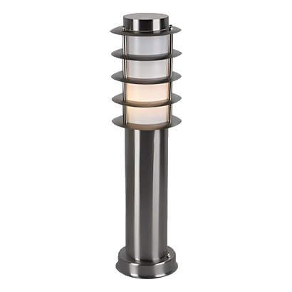 Eurolux O140Ss Grid Pedestal Satin Chrome Bollard