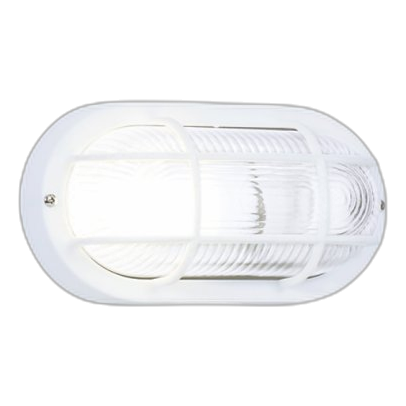 Bright Star Bh028 White Oval Grid Pvc Ip44 Bulkhead