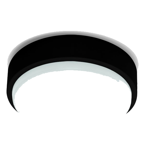 Spazio 4502.10.30.30 Flo 220Mm Black Bulkhead