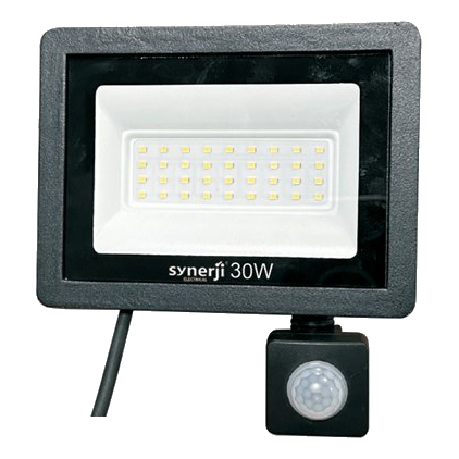 Synerji 30W Daylight Led Floodlight + Pir Sensor