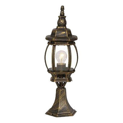 Bright Star L8083 Black & Gold Pillar Lantern