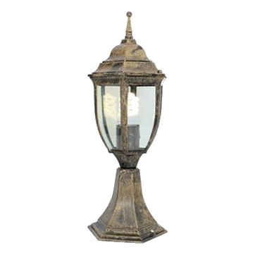 Eurolux O10Bg Black & Gold Pillar Lantern