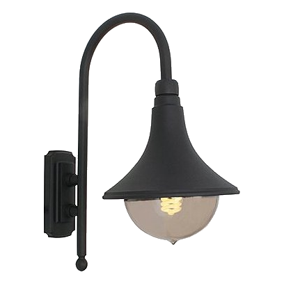 Eurolux O118B Cornet Black Wall Lantern