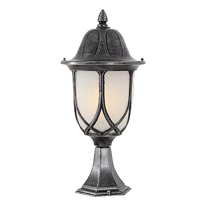 Eurolux O134Bs Black/Silver Pillar Lantern