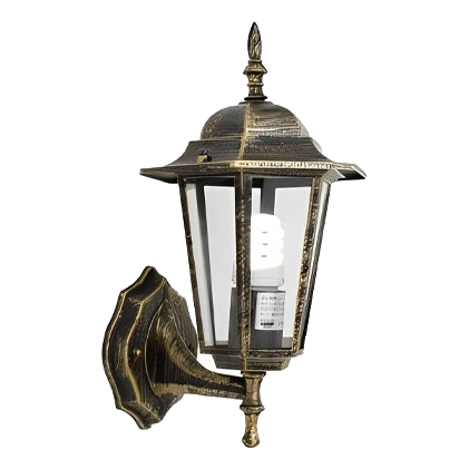 Eurolux O15Bg Black & Gold Wall Lantern