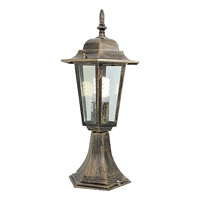 Eurolux O20Bg Black & Gold Pillar Lantern