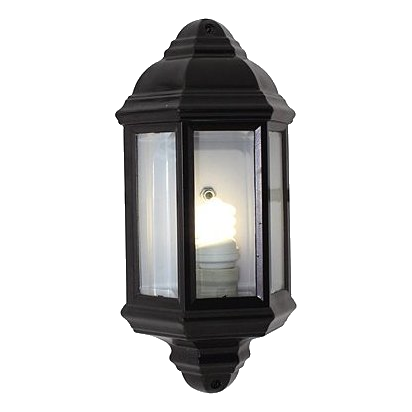 Eurolux O24B Black Wall Lantern