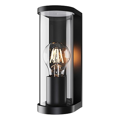 Eurolux O670 Tube Outdoor Black Wall Light