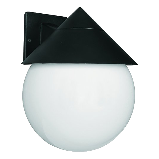 Spazio 1015.200 Tophat Black & Opal Wall Light