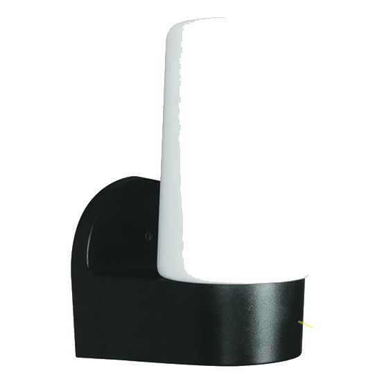 Spazio 1017.2.150 Flame Black & Opal Wall Light