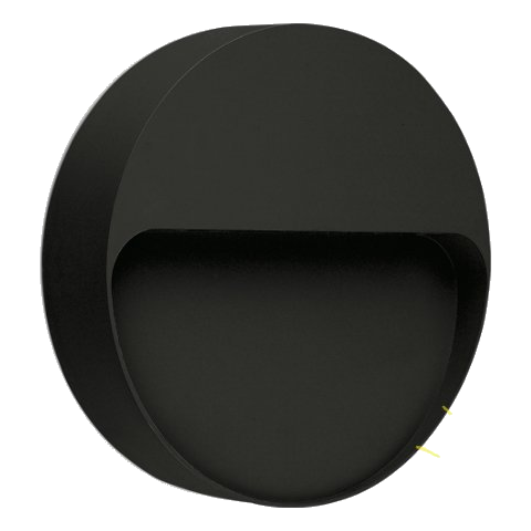 Spazio 4495.4.40.30 Intake Round 4000K Black Downface Wall Light