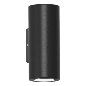 Spazio 4531.3.30 Alcor Round 2L Black Up & Down Wall Light
