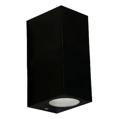 Spazio 4543.2.30 Block Black Up & Down Wall Light
