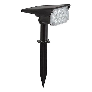 Eurolux H222 Black Solar Garden Spotlight