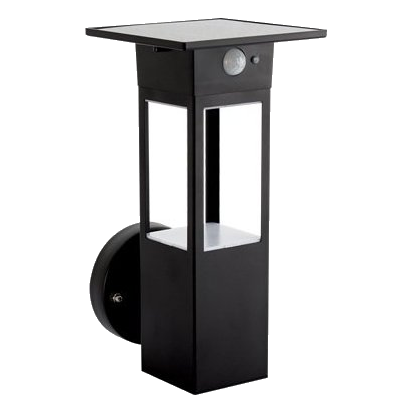 Bright Star Ls024 Matt Black Solar Wall Light