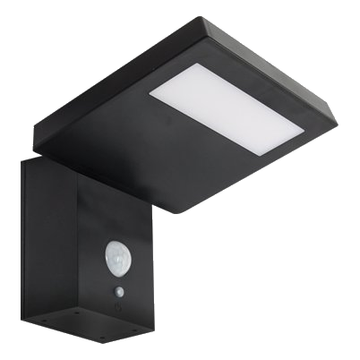 Bright Star Ls026 Matt Black Solar Wall Light
