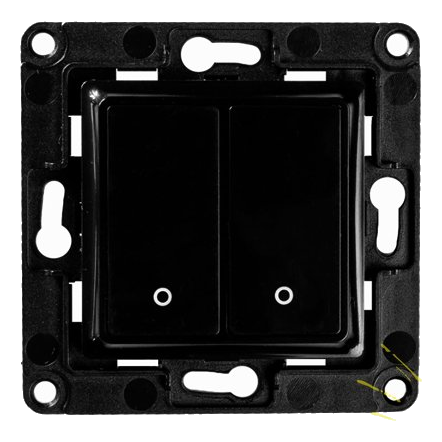 Shelly 2 Button Smart Wall Switch – Black