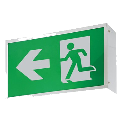 Spazio 4650.02 White Wall Mount Led Exit Sign
