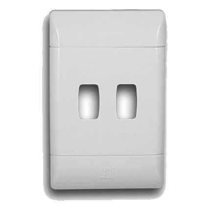 Cbi G001-P 2X4 2 Lever Cover Plate, White