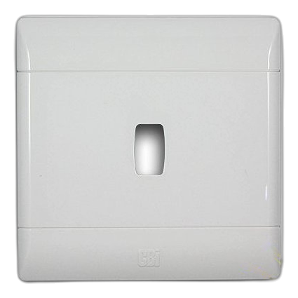 Cbi G004-P 4X4 1 Lever Cover Plate, White
