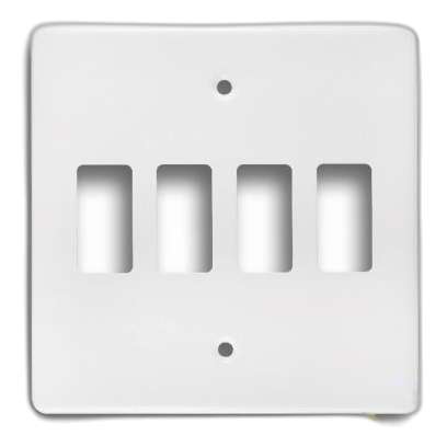 Crabtree Classic 6544/101 4X4 4 Lever Cover Plate, White