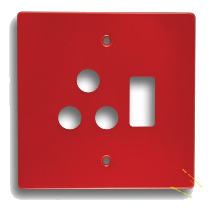 Crabtree Classic 6547N/103P 4X4 Single Socket Cover Plate, Red