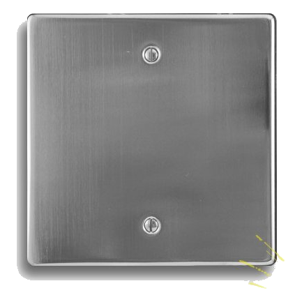 Crabtree Classic 6552/511 4X4 Blank Cover Plate, Satin Chrome
