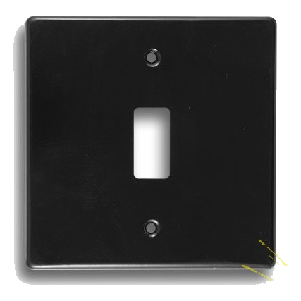 Crabtree Classic 6553/108 4X4 1 Lever Cover Plate, Black