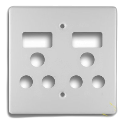 Crabtree Classic 6563/101P 4X4 Double Socket Cover Plate, White