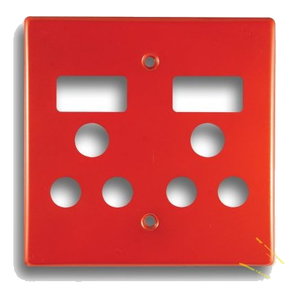 Crabtree Classic 6563/103P 4X4 Double Socket Cover Plate, Red