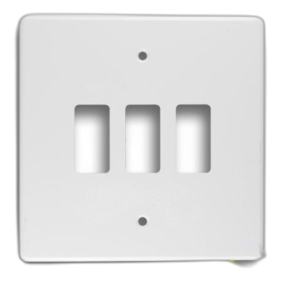 Crabtree Classic 6577/101 4X4 3 Lever Cover Plate, White