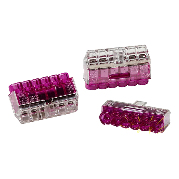 Helacon Connector 6 Way 0.5 to 2.5mm Wire Violet